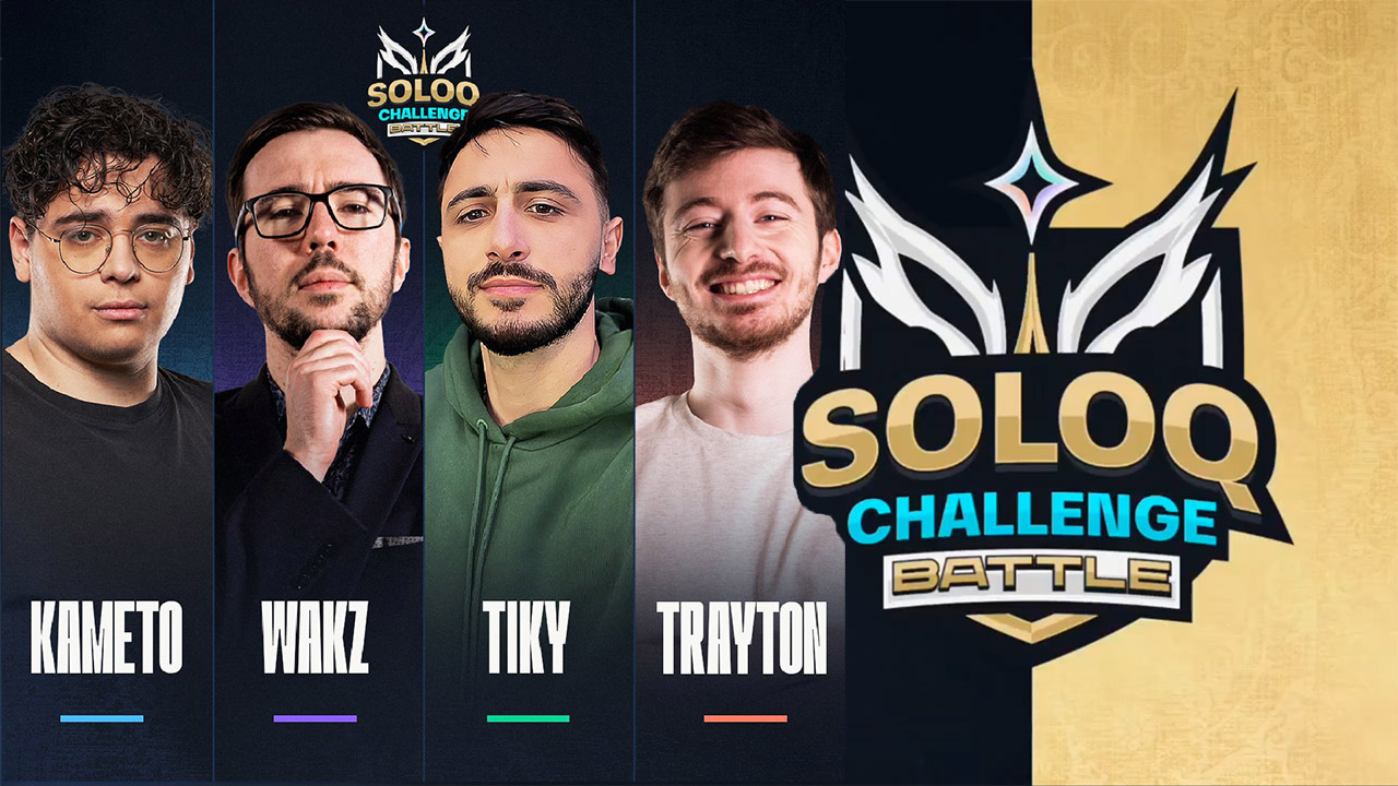 Kameto, Wakz, Tiky et Trayton pour une miniature du Solo Q Challenge Battle 2024 